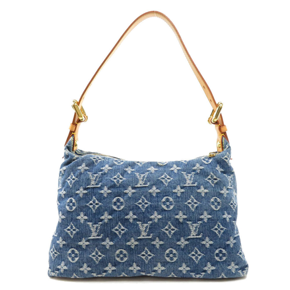 Louis Vuitton Monogram Handbag Denim Baggy Blue